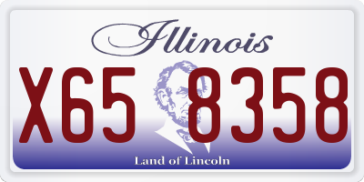IL license plate X658358