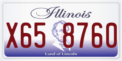 IL license plate X658760