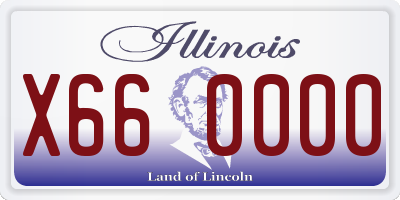 IL license plate X660000