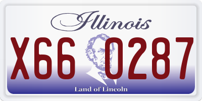 IL license plate X660287