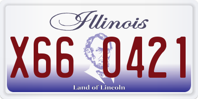 IL license plate X660421