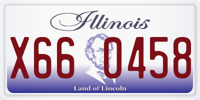 IL license plate X660458