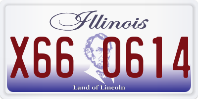 IL license plate X660614