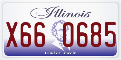 IL license plate X660685