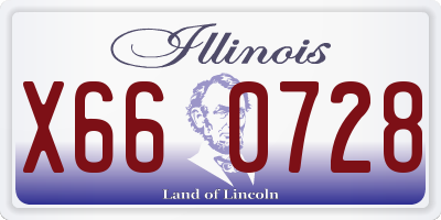 IL license plate X660728
