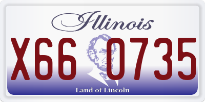 IL license plate X660735