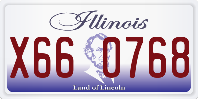 IL license plate X660768