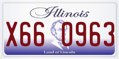 IL license plate X660963