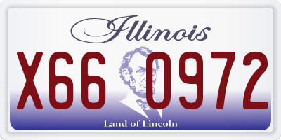 IL license plate X660972
