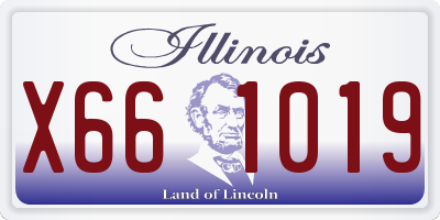 IL license plate X661019