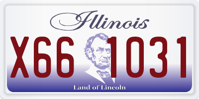IL license plate X661031