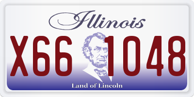 IL license plate X661048