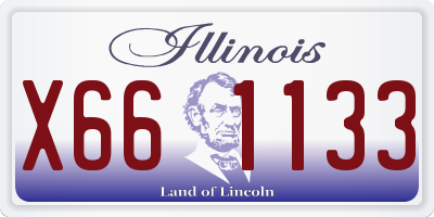IL license plate X661133