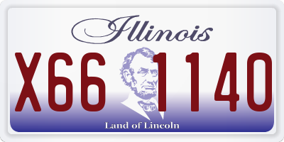 IL license plate X661140