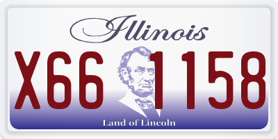 IL license plate X661158
