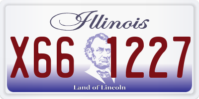IL license plate X661227