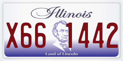 IL license plate X661442