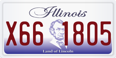 IL license plate X661805
