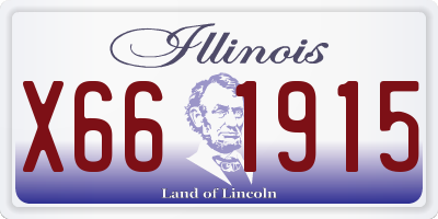 IL license plate X661915