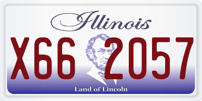 IL license plate X662057