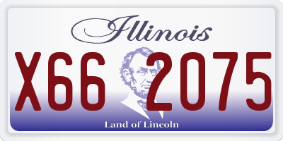 IL license plate X662075
