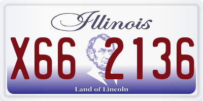 IL license plate X662136