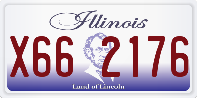 IL license plate X662176