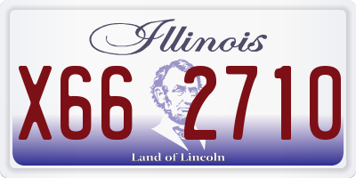 IL license plate X662710