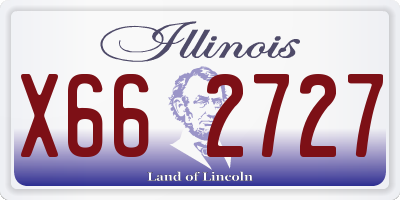 IL license plate X662727