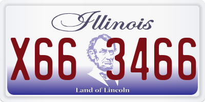 IL license plate X663466