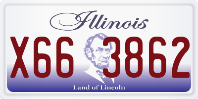 IL license plate X663862