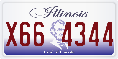 IL license plate X664344