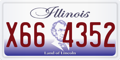 IL license plate X664352