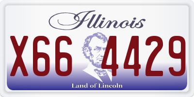 IL license plate X664429