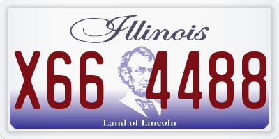 IL license plate X664488