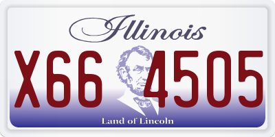 IL license plate X664505