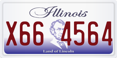 IL license plate X664564