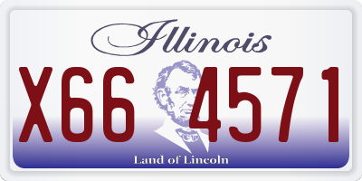 IL license plate X664571
