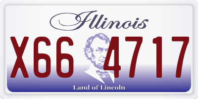 IL license plate X664717