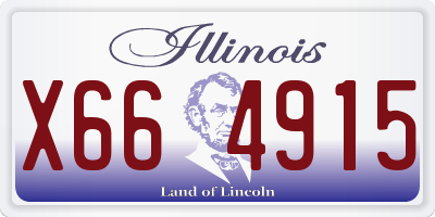 IL license plate X664915