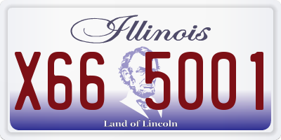 IL license plate X665001