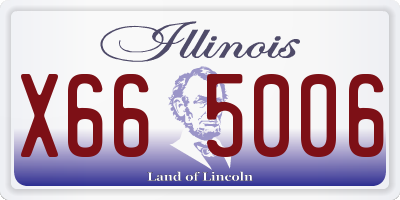 IL license plate X665006