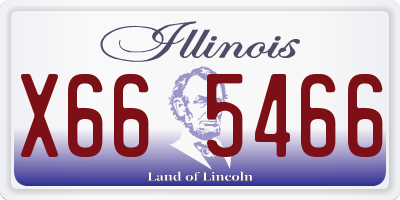 IL license plate X665466