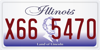 IL license plate X665470