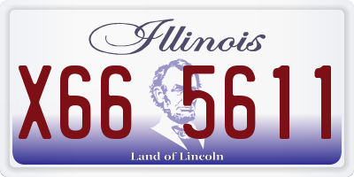 IL license plate X665611