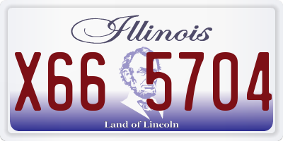 IL license plate X665704
