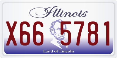 IL license plate X665781