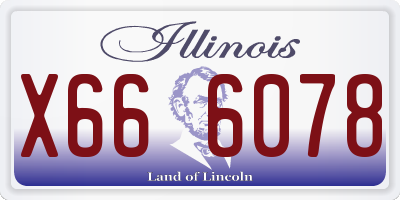 IL license plate X666078
