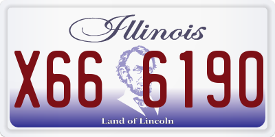 IL license plate X666190