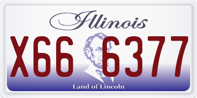 IL license plate X666377